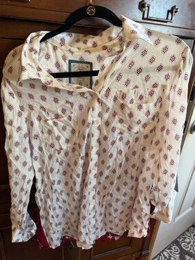 Style&Co PL soft western style blouse NWT